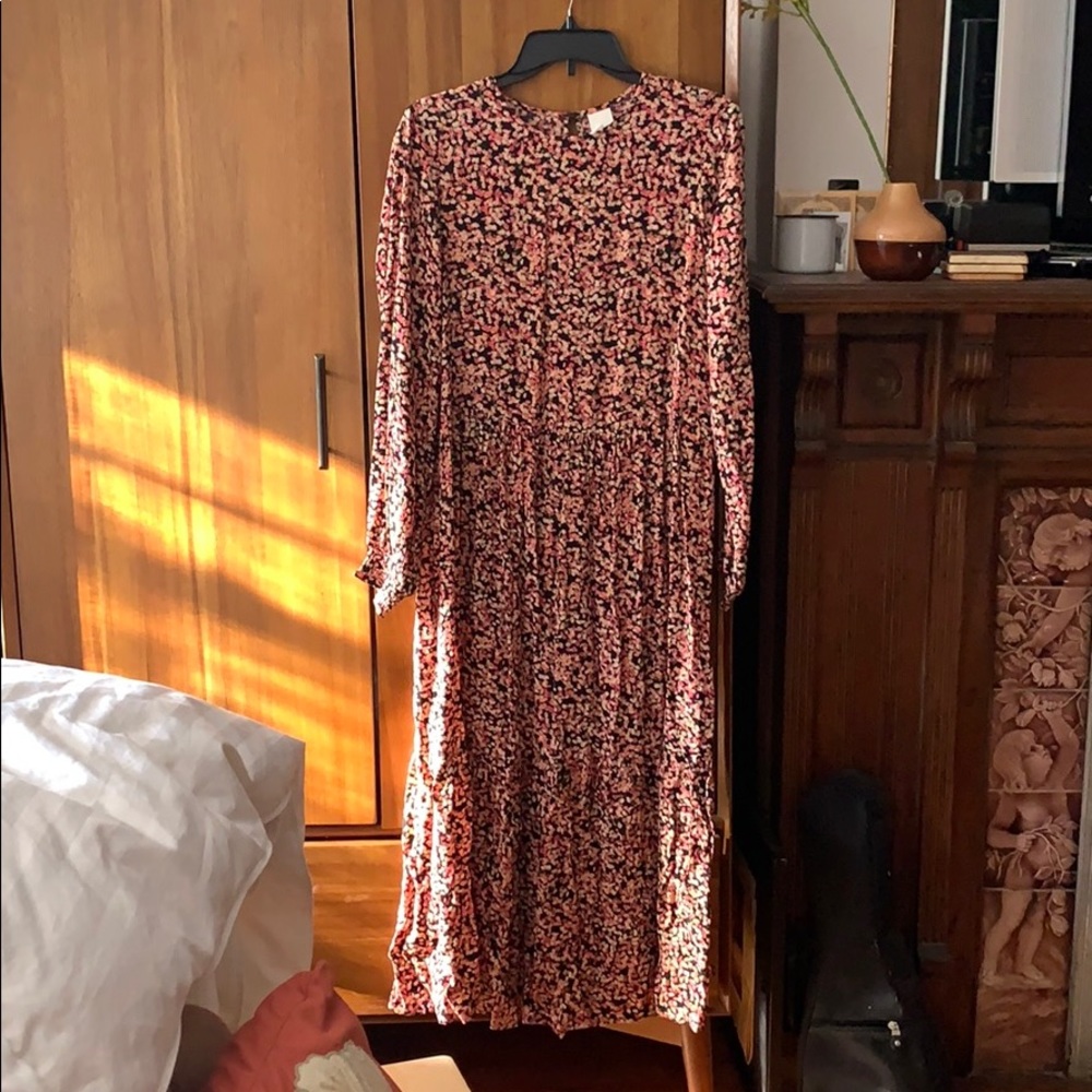 H&M long sleeve floral maxi dress